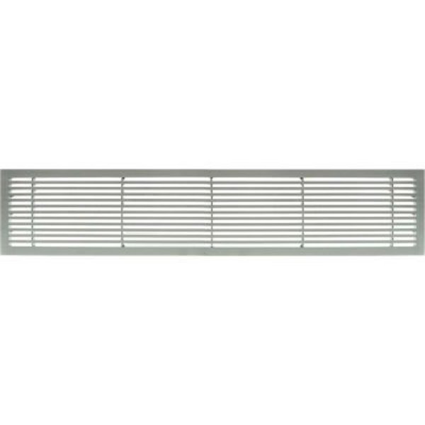 Giumenta-Architectural Grille AG20 Series 6in x 42in Solid Alum Fixed Bar Supply/Return Air Vent Grille, Brushed Satin 200064201